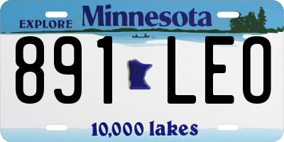 MN license plate 891LEO