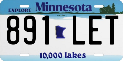 MN license plate 891LET