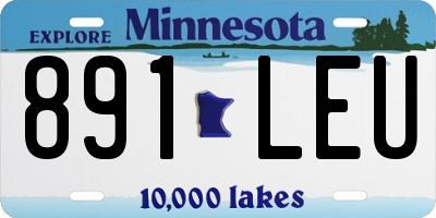 MN license plate 891LEU
