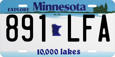 MN license plate 891LFA