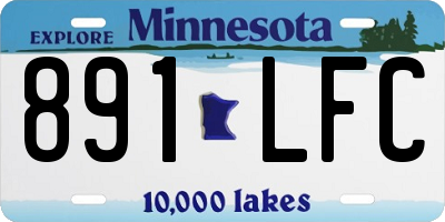 MN license plate 891LFC