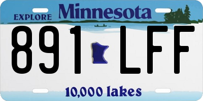 MN license plate 891LFF