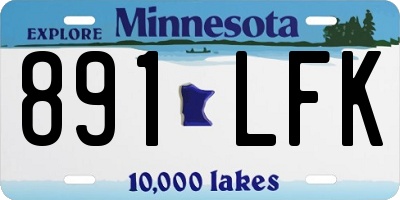MN license plate 891LFK