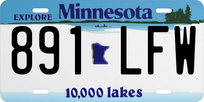MN license plate 891LFW