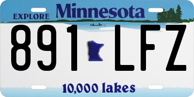MN license plate 891LFZ