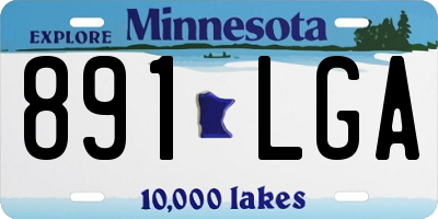 MN license plate 891LGA