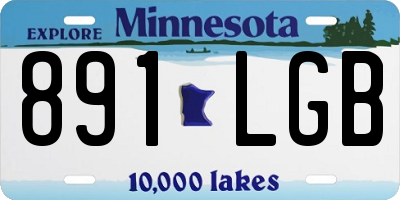 MN license plate 891LGB