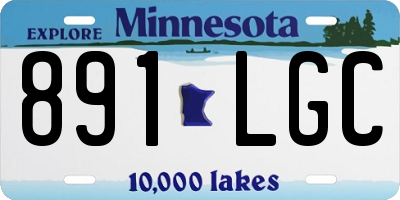 MN license plate 891LGC