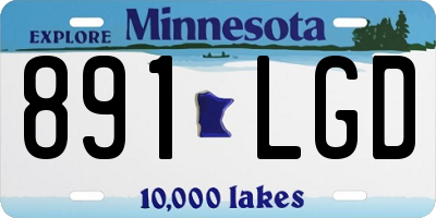 MN license plate 891LGD