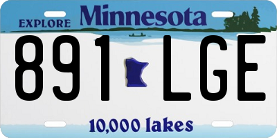 MN license plate 891LGE