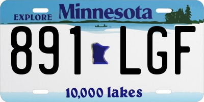 MN license plate 891LGF