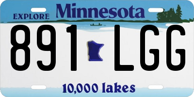 MN license plate 891LGG