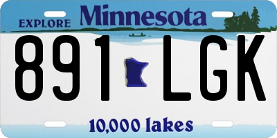 MN license plate 891LGK