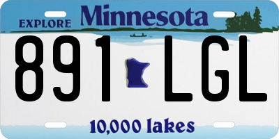 MN license plate 891LGL