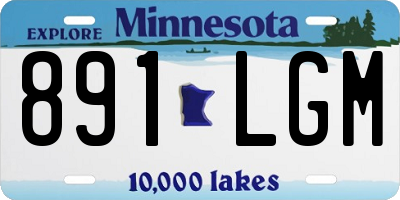 MN license plate 891LGM