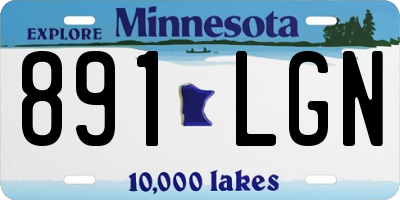 MN license plate 891LGN