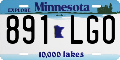 MN license plate 891LGO