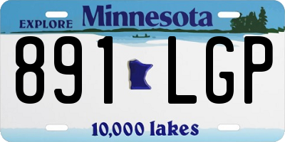 MN license plate 891LGP