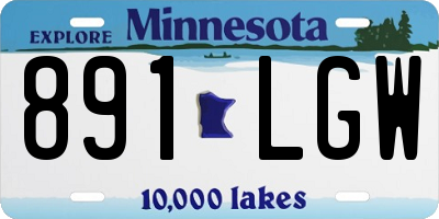 MN license plate 891LGW