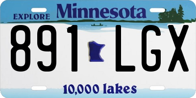 MN license plate 891LGX