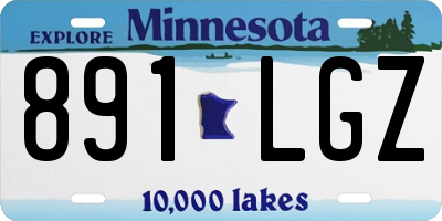MN license plate 891LGZ