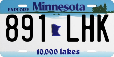 MN license plate 891LHK