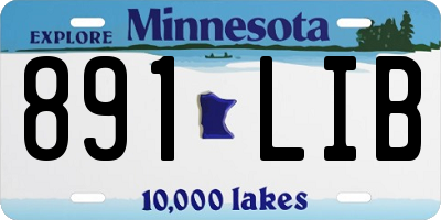 MN license plate 891LIB