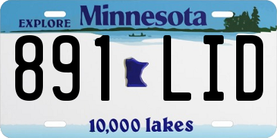 MN license plate 891LID