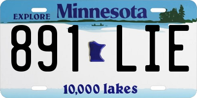 MN license plate 891LIE