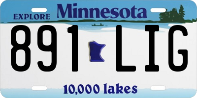 MN license plate 891LIG