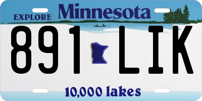 MN license plate 891LIK