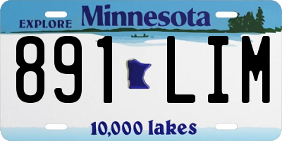 MN license plate 891LIM