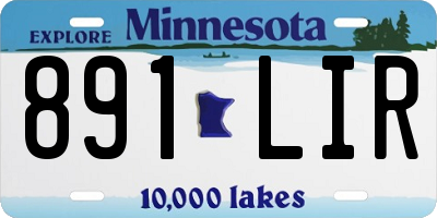 MN license plate 891LIR