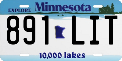 MN license plate 891LIT
