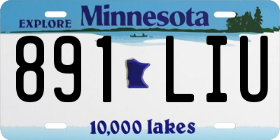 MN license plate 891LIU