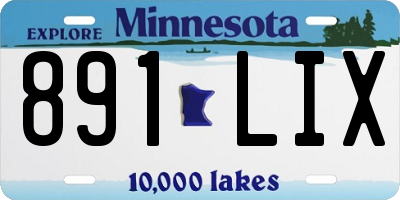 MN license plate 891LIX