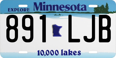 MN license plate 891LJB