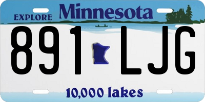 MN license plate 891LJG