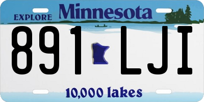 MN license plate 891LJI