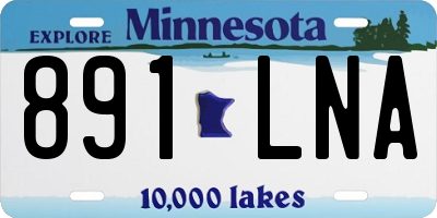 MN license plate 891LNA