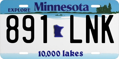 MN license plate 891LNK