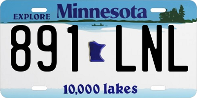 MN license plate 891LNL