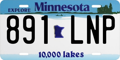 MN license plate 891LNP