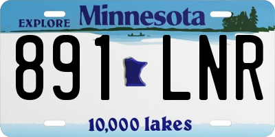 MN license plate 891LNR