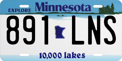 MN license plate 891LNS