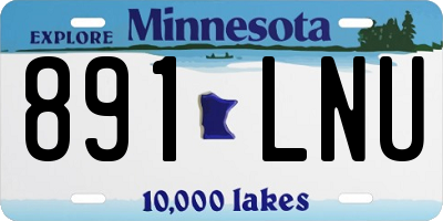 MN license plate 891LNU
