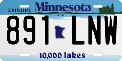 MN license plate 891LNW