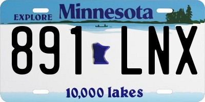 MN license plate 891LNX