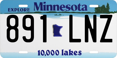 MN license plate 891LNZ