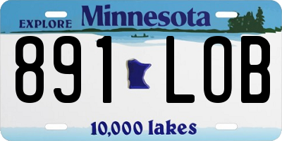 MN license plate 891LOB
